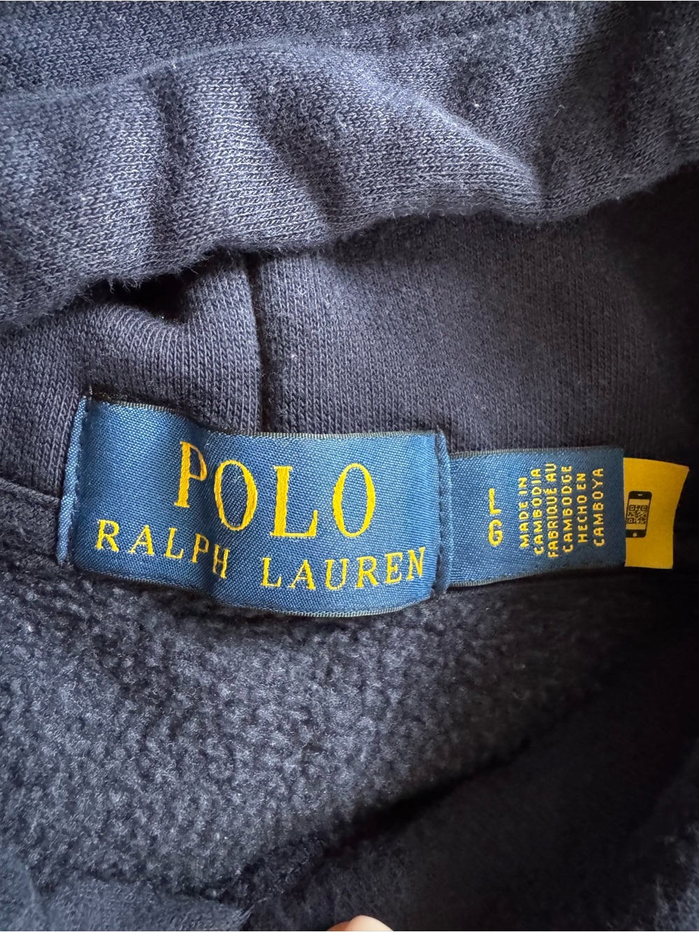 Classic Plain Hooded Sweatshirt - Navy Blue. Sz L. Good condition - Picture 11 of 11